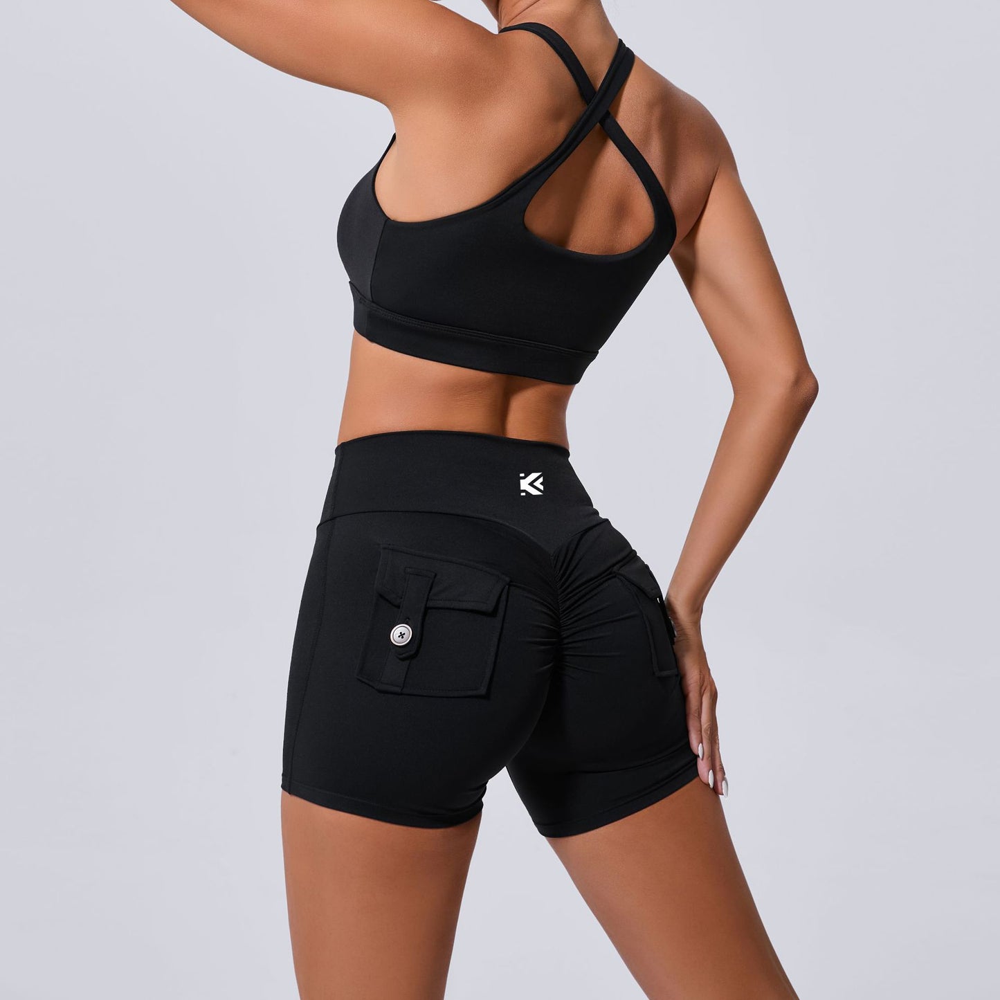 Cute Summer Yoga shorts sets