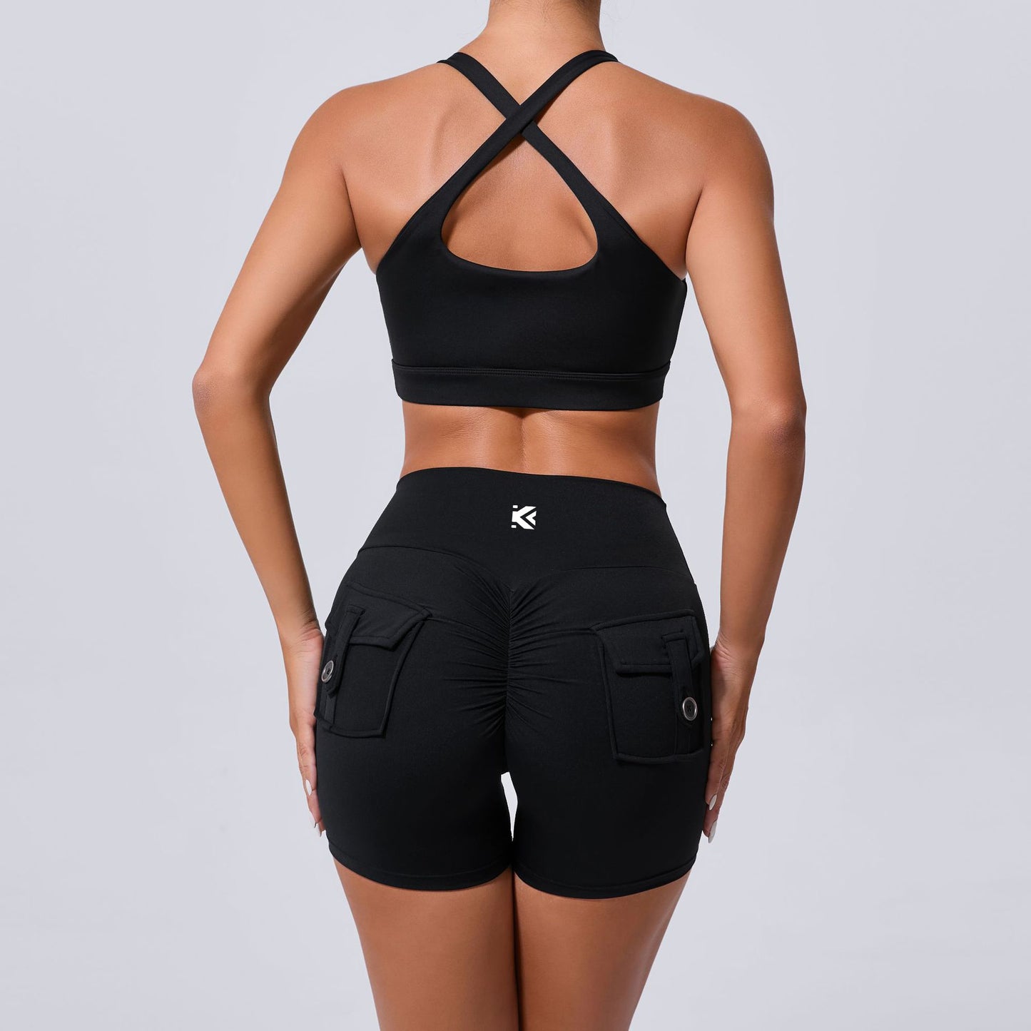 Cute Summer Yoga shorts sets