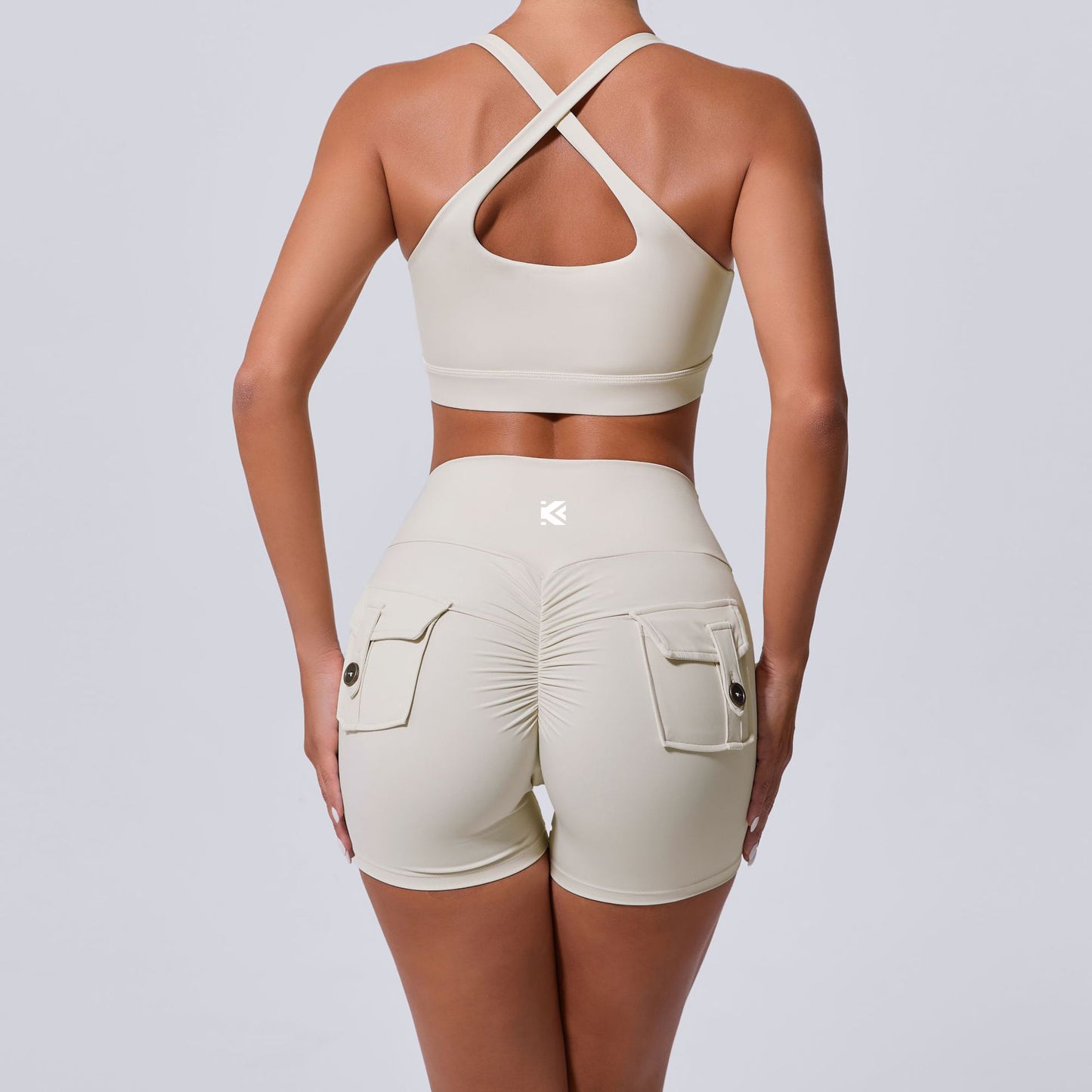 Cute Summer Yoga shorts sets