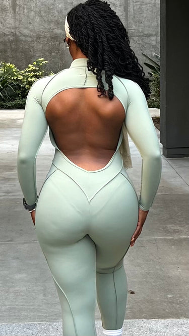 Women’s Sculpt Bodyfit Jumpsuit – Open Back Tummy Control - KOKOU