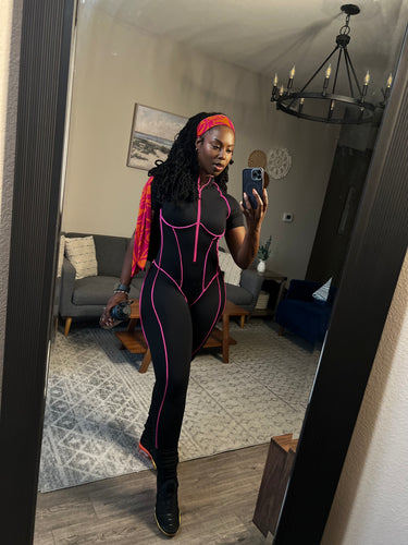 Women’s Short Sleeve Bodyfit Jumpsuit – High Intensity Training - KOKOU