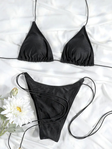 Sexy Triangle Mini Bikini Sets Micro Thongs Swimsuit